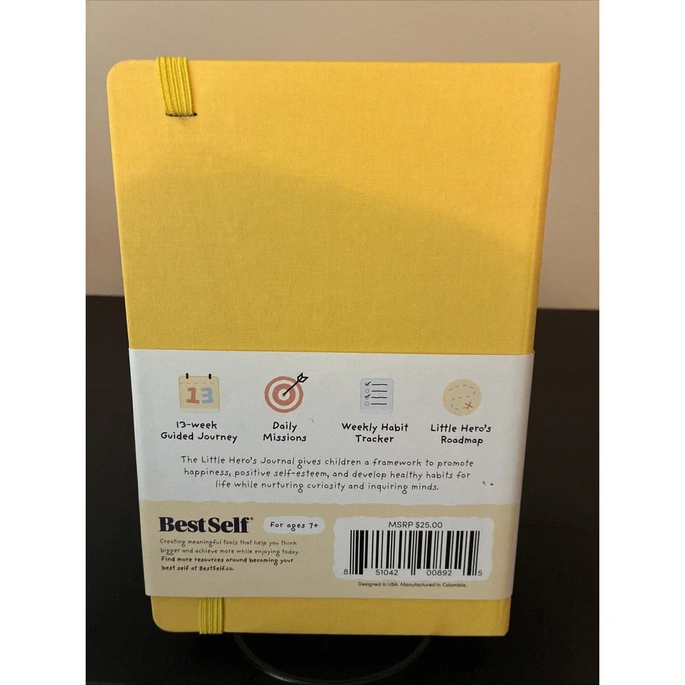 Best Self Little Hero's Journal Guided 13-Week Growth Journal Ages 7+ Yellow NEW